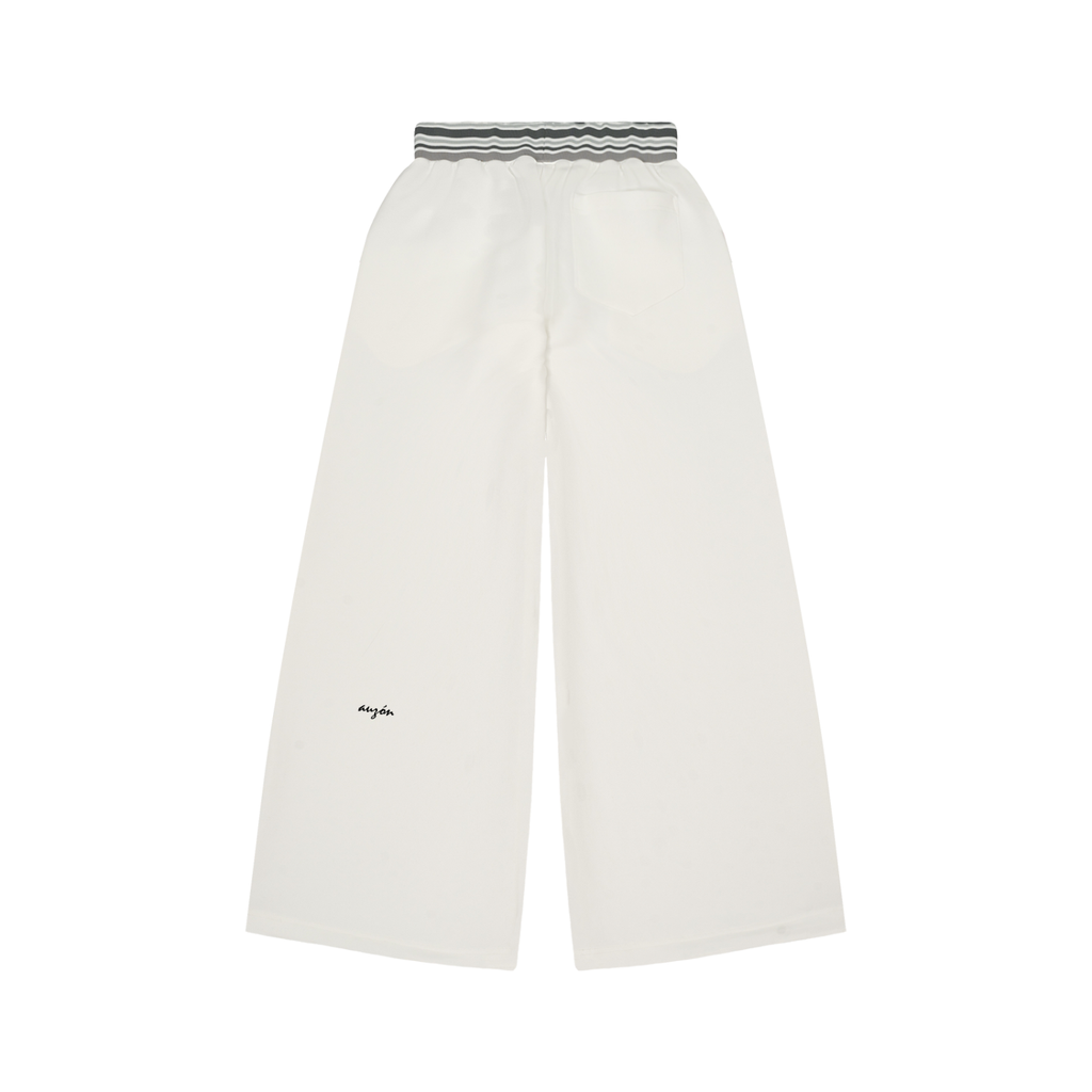 Striped Waist Wide Leg Pants