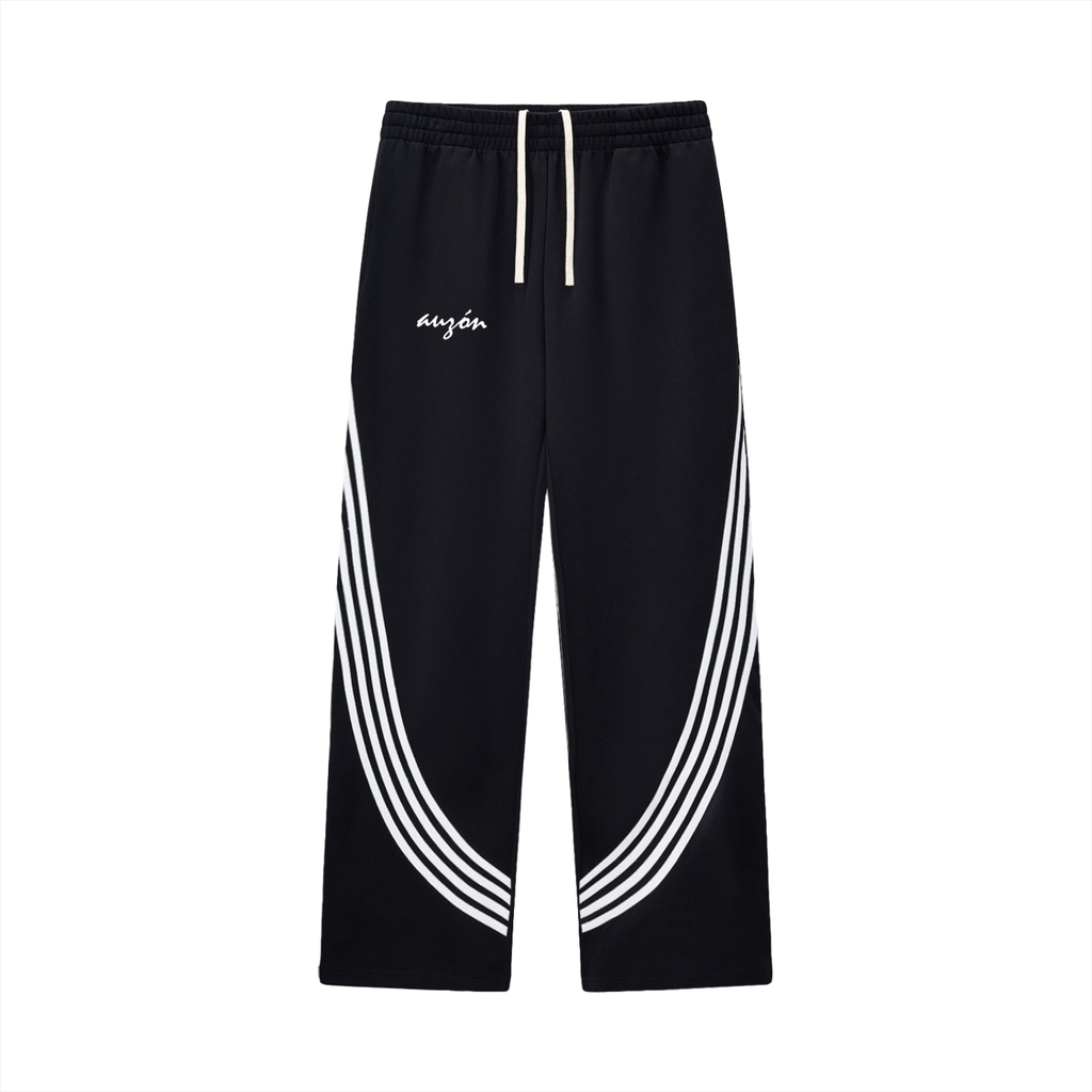 Curved Stripe Straight Sweatpants